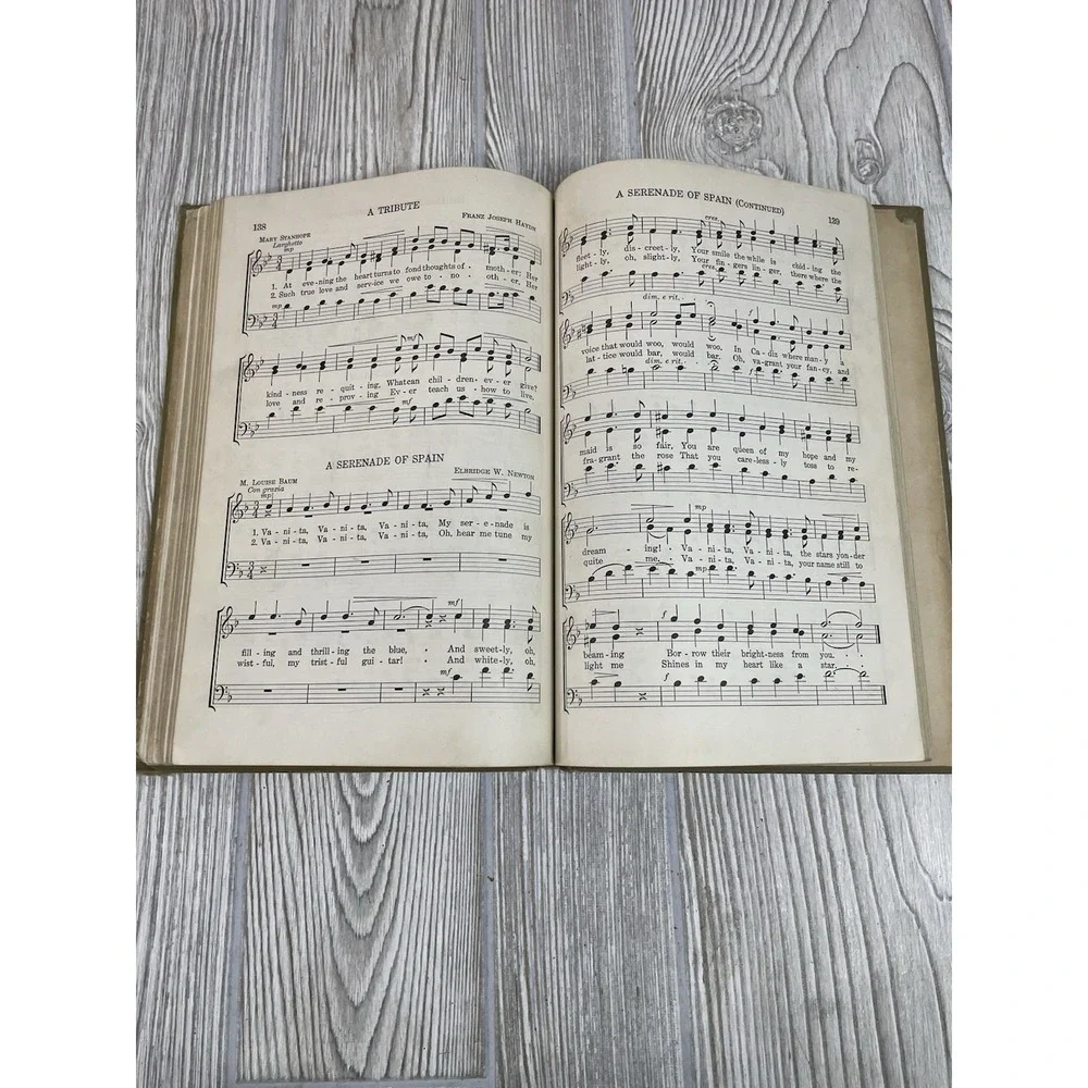 1925 Three-Part Music Ginn & Co Music Education Series Illustrated Antique